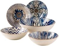 M&auml;ser Salatset 5-tlg. IBERICO BLUE, blau, Steinzeug