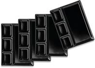 M&auml;ser Fondueteller 4er-Set, schwarz