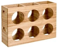 Zeller Present Weinregal f&uuml;r 6 Flaschen STRIPES, natur, Holz