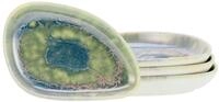 Creatable Schale 4-tlg YUKI, gr&uuml;n-blau, Steinzeug