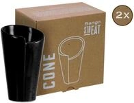 Creatable Cone 2-tlg STREET FOOD, schwarz, Steinzeug