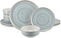 creaTable Tellerset 12-tlg. CAOBA, blau, Steingut