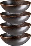 M&auml;ser Sch&uuml;ssel 4er-Set POWERFUL, braun/schwarz, Porzellan