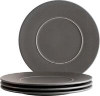 M&auml;ser Speiseteller 4er-Set UNICO, anthrazit, Steinzeug