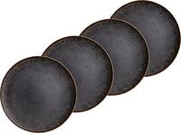 M&auml;ser Dessertteller 4er-Set POWERFUL, braun/schwarz, Porzellan
