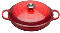 LE CREUSET Gourmet Profitopf 30cm Kirschrot SIGNATURE, rot, Gusseisen