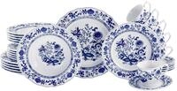 creaTable Kombiservice 30-tlg FLORA, blau, Porzellan