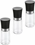 R&ouml;sle Gew&uuml;rzm&uuml;hlen-Set 3-tlg., klar, Glas