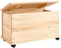Zeller Present Aufbewahrungstruhe mit Rollen, natur, Kiefer