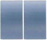 Zeller Present Glasschneideplatten-Set 2-tlg., silber, Glas