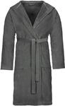 Vossen Unisex Bademantel Xs TEXAS, grau, Baumwolle