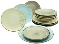 creaTable Tellerset 12-tlg. NATURE COLLECTION, multicolour, Steinzeug