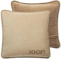 JOOP! Kissenh&uuml;lle 50x50cm UNI-DOUBLEFACE, beige, Baumwolle