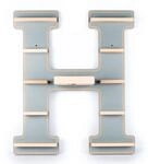 VCM Boarti Tonieregal-Buchstabe H, grau, Holznachbildung