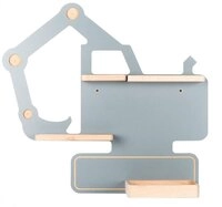 VCM Boarti Tonieregal - Bagger, grau, Holznachbildung