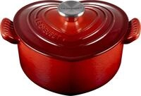 LE CREUSET Herz-Br&auml;ter 20cm Kirschrot, rot, Gusseisen
