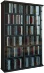 VCM CD/DVD-Turm ROMA, schwarz, Holznachbildung