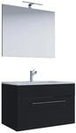 VCM 3-tlg. Waschplatz BADINOS1SB, schwarz, Holznachbildung