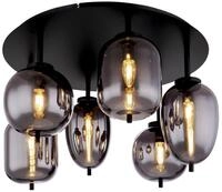 Globo Lighting Deckenleuchte BLACKY, schwarz, Metall