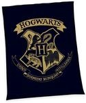 Harry Potter Wellsoft-Flauschdecke HARRY POTTER, schwarz gold,...