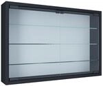 VCM Wandvitrine MANDOSA, schwarz, Holznachbildung