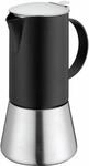 Cilio Espressokocher AIDA, schwarz/ silber, Edelstahl