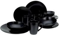 creaTable Kombiservice 16-tlg BLACK MATT, schwarz, Steinzeug
