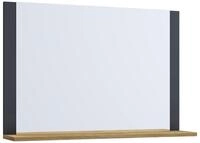 VCM Spiegel LENDAS, anthrazit/eiche, Glas