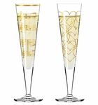 Ritzenhoff Champusglas 2er-Set GOLDNACHT, gold, Kristallglas