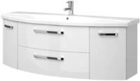 Waschtischkombination Hard - wei&szlig; - 144 cm - 53,7 cm - cm 49,5 - Sconto
