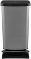 Rotho Treteimer 40 l Carbon Paso - silber - Kunststoff - 35 cm - 68 cm - cm 30,0 -