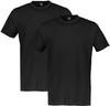 Doppelpack T-Shirt für Herren, Rundhals in Premium Baumwollqualität - Black - S