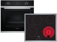 Siemens EQ212KA01Z Set Backofen HB213ABS0 Edelstahl + Glaskeramikkochfeld...