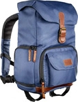 mantona 21492, Mantona Fotorucksack Luis junior blau, Retro
