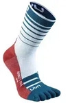 Uyn MAN Runner's Five Socks white/blue poseidon/red (W632) 39/41