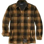 Carhartt Relaxed Fit Heavyweight Flannel Sherpa-lined Shirt Jac carhartt brown (211)