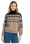 Dale of Norway Randaberg Fem Sweater brownmel black offwhite (P00) L