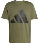 adidas Essentials BIG Logo Single Jersey Tee olive strata-black (AETE) 2XL
