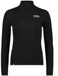 Mons Royale Womens Cascade Merino Base Layer Mock Neck Long Sleeve black (1) XS