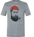 Super.Natural M SN Sailor Tee cashmere grey melange/jet black/high risk red...