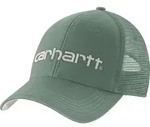 Carhartt Canvas Mesh-back Logo Graphic Cap green slate/malt (GQ7) OS