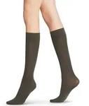 Falke Pure Matt 50 DEN Damen Kniestr&uuml;mpfe carbon (3275) 35-38