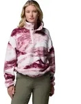 Columbia Women's Helvetia II Cropped Sherpa Half Snap Printed Fleece antique mauve,