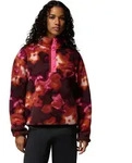 Columbia Women's Helvetia II Cropped Sherpa Half Snap Printed Fleece red oxide,