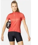 Odlo T-shirt s/u Collar Short Sleeve Full Zip Essentia american beauty - cayenne