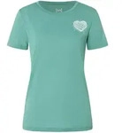 Super.Natural W Little Heartwood Tee lagoon green/fresh white (13I) L