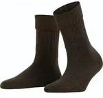 Falke Striggings Rib Damen Bootsocken dark brown (5450) 39-42