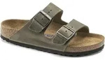 Birkenstock Arizona SFB Natural Leather, Oiled faded khaki (1624) Schmal 37