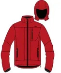 CMP MAN Jacket DET. Hood ferrari-nero (55BE) 46