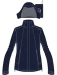 CMP Woman Jacket Zip Hood black blue (N950) 38